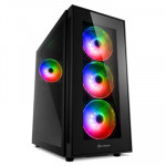 CABINET MIDDLE TOWER NO PSU - CABINET ATX SHARKOON TG5-PRO RGB NERO 7SLOT 45,2X21,5X46,5CM 3X3,5'' 4X2,5'' 2XUSB3.0 4XVENTOLA-ARGB-120MM FINESTRA LATERALE - Borgaro Online