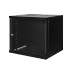 ARMADI RACK DA PARETE - RACK19'' ARMADIO  9U LK1909UN A PARETE L540XP450XA485 NERO CON PORTA IN VETRO - ASSEMBLATO - Borgaro Online