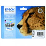 MATERIALI DI CONSUMO CARTUCCE - MULTIPACK EPSON ''GHEPARDO'' C13T07154010/12 1 NERO T071140 +3 COLOR T071240/340/440 SCD78 E DX4-5-6000-8400 - Borgaro Online