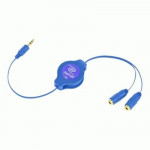 CAVI CAVI RETRATTILI - CAVO SPLITTER RETTRATTILE PER 2 AURICOLARI EUCABLESPLBU BLU RETRAK 0816983011342 - Borgaro Online