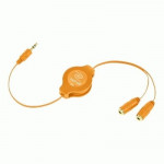 CAVI CAVI RETRATTILI - CAVO SPLITTER RETTRATTILE PER 2 AURICOL.EUCABLESPLOR ARANCIO RETRAK 0816983011366 - Borgaro Online