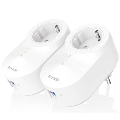 POWERLINE 1000M HOMEPLUG AV2 TENDA PH6 KIT PASSTHROUGH-PLUG AND PLAY -1P GIGABIT - PRESA CORRENTE INTEGRATA